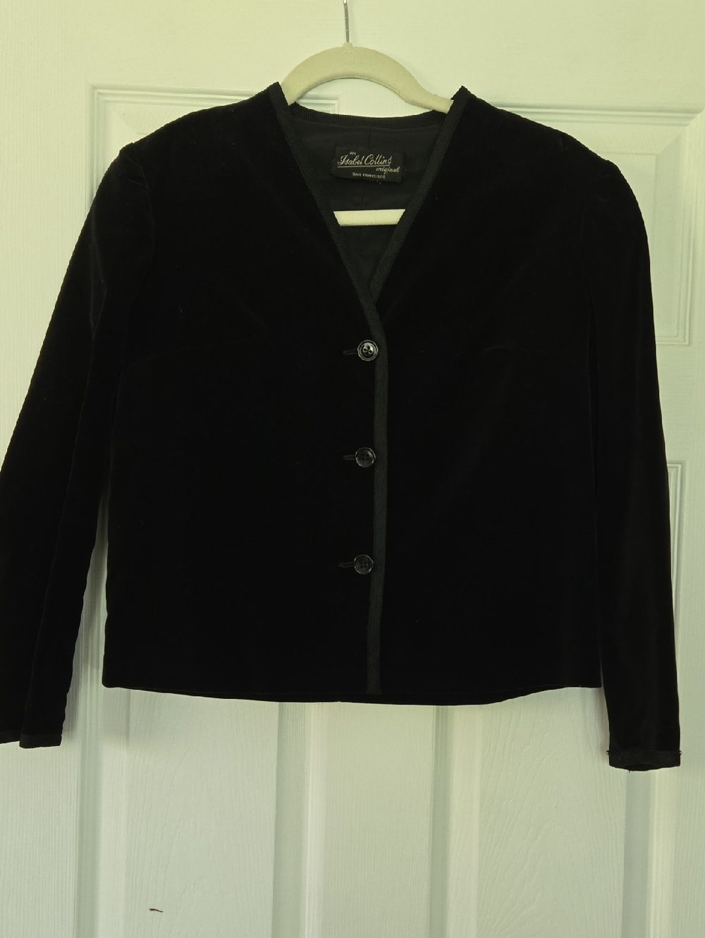Isabel Collins Black Velvet Cropped Blazer